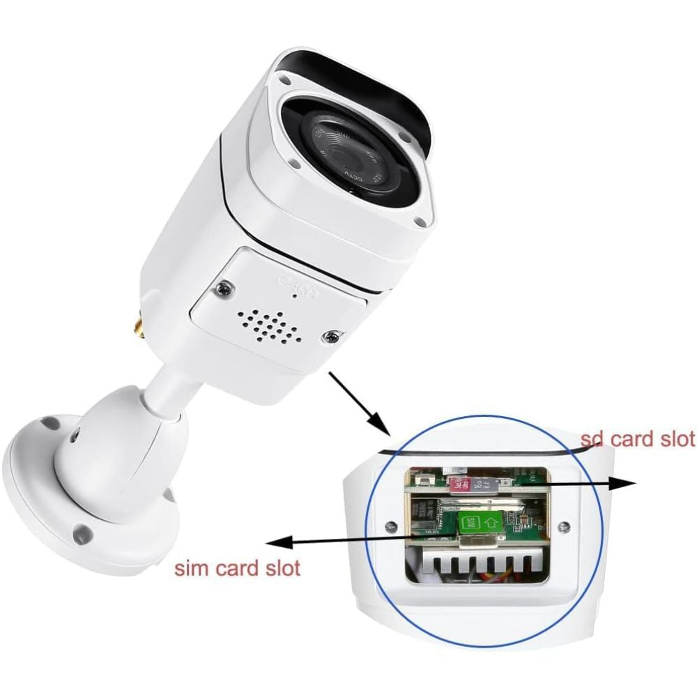 Cámara de Seguridad Exterior 4G LTE EUROMAD 4G 500 - 5MPX, Visión Nocturna y Audio