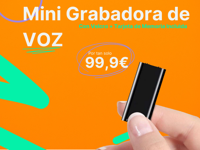 Banner Mini Grabadora de Voz por 99 euros