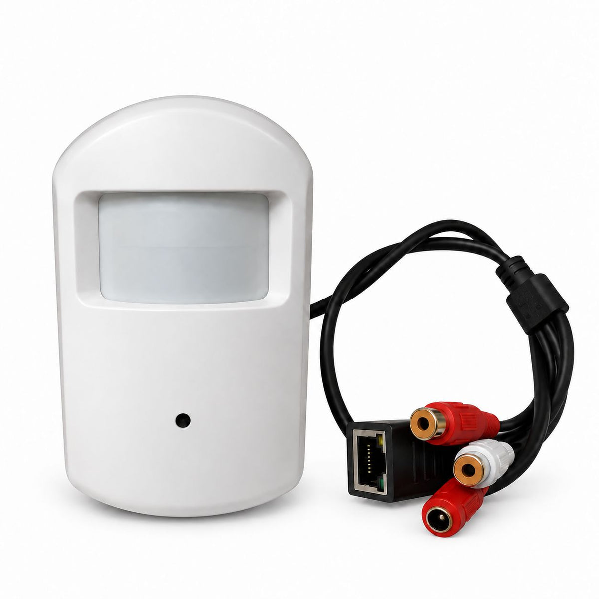 Cámara espía detector de movimiento WiFi 1080p con cable RJ45, RCA y alimentación