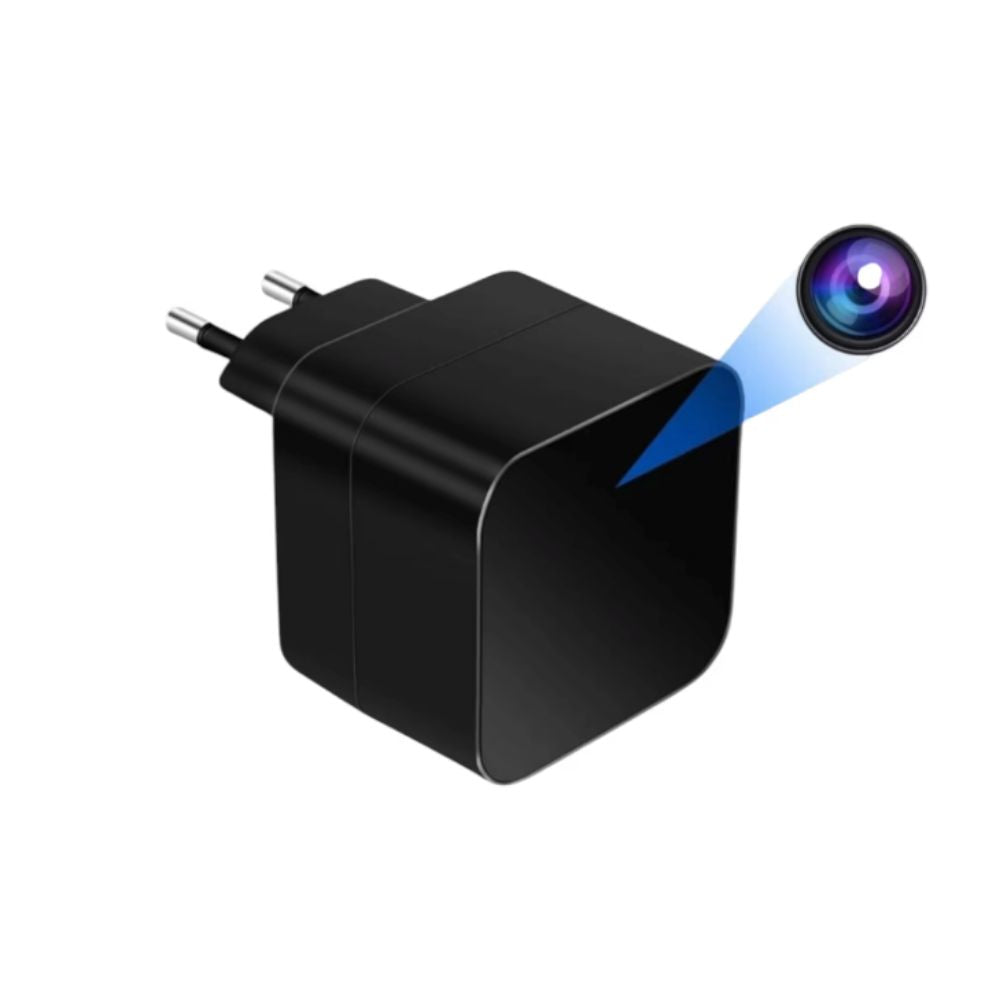 Adaptador de Corriente USB con Cámara Wifi - Vigilancia y Carga Simultánea