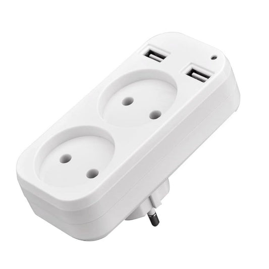 MultiEnchufe con Cámara WiFi - Vigilancia 24h y Puertos USB