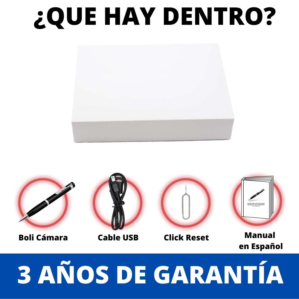 Contenido Caja Boli con Cámara