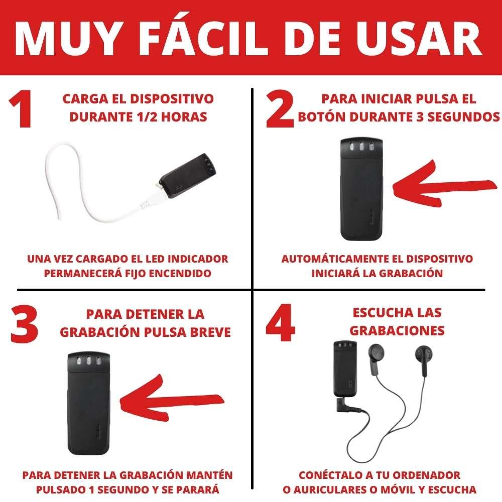 Manual de usuario Clip Grabadora de Voz con Auriculares