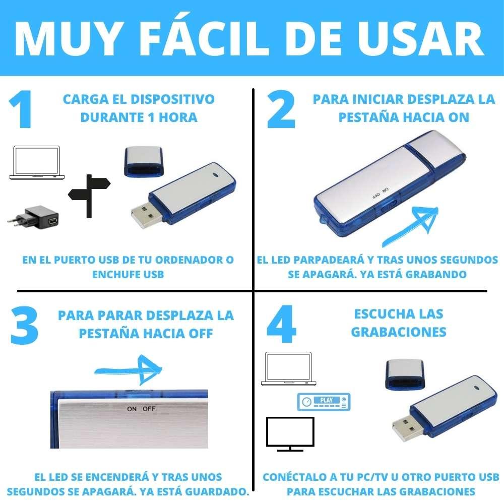 Manual de uso del pendrive espia grabadora de sonido