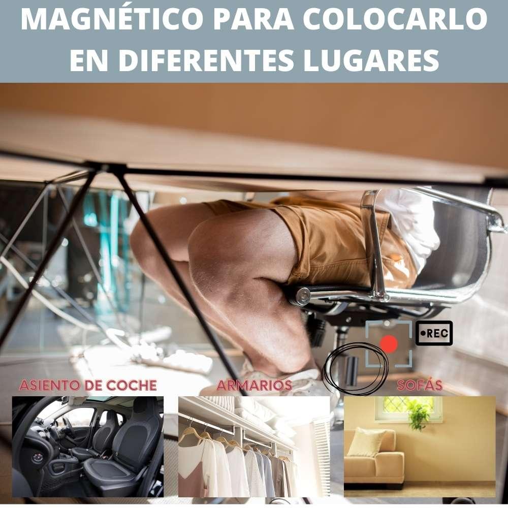 Grabadora para esconder debajo de mesa, asiento de coche, armarios y sofas