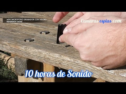 Video mini microfono grabador con velcro