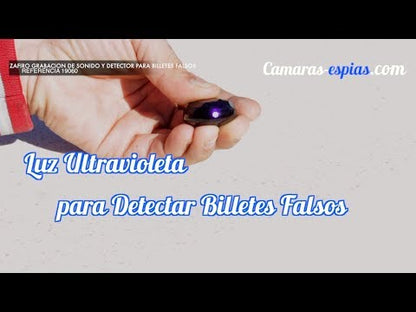 Zafiro Grabacion del sonido y Detector para Billetes Falsos