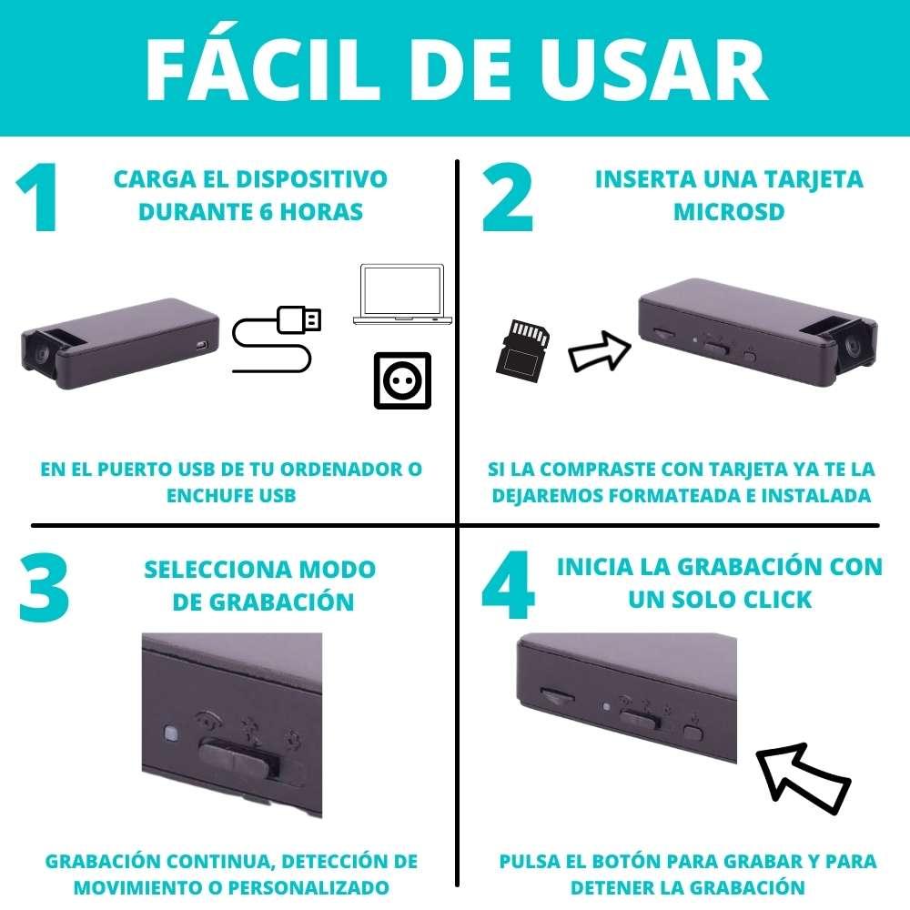 Instrucciones de Uso de la MiniCamara 160 grados