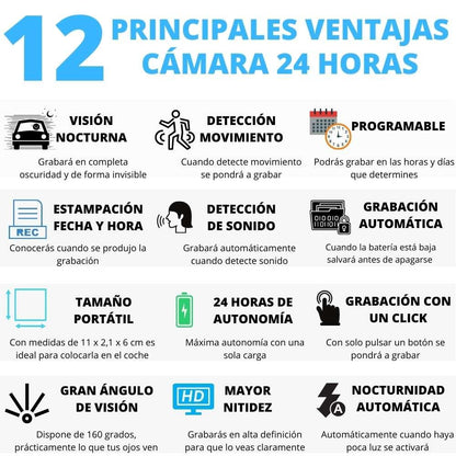 12 Ventajas Camara 24 horas Vision Nocturna