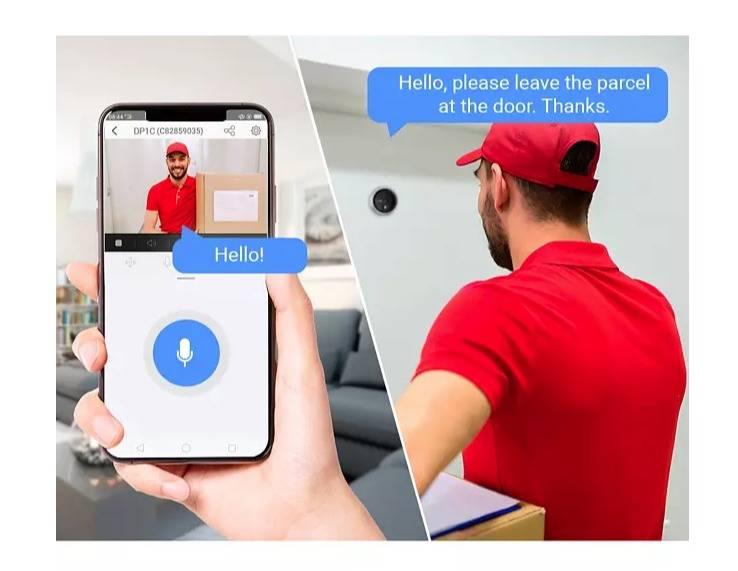 Vision del repartidor con la mirilla wifi